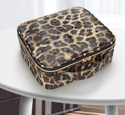 Jioney - Leopard Print Cosmetic Case - Zambeel