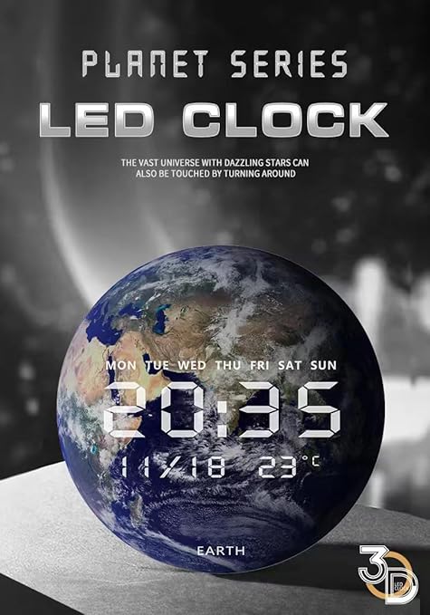 Jiugong - LED Planet Electronic Clock © - Zambeel