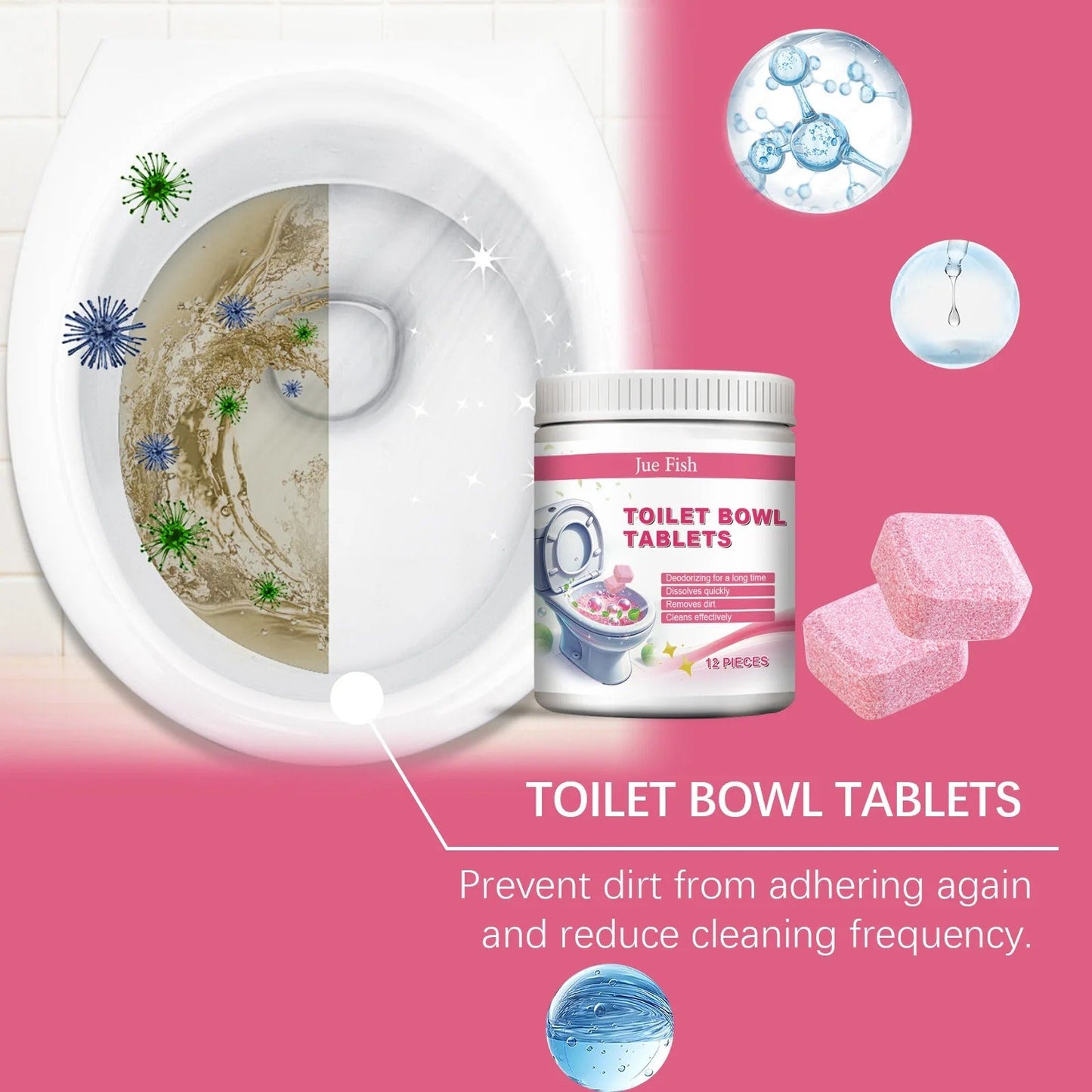 Jue - Fish Toilet Bowl Tablets - Zambeel