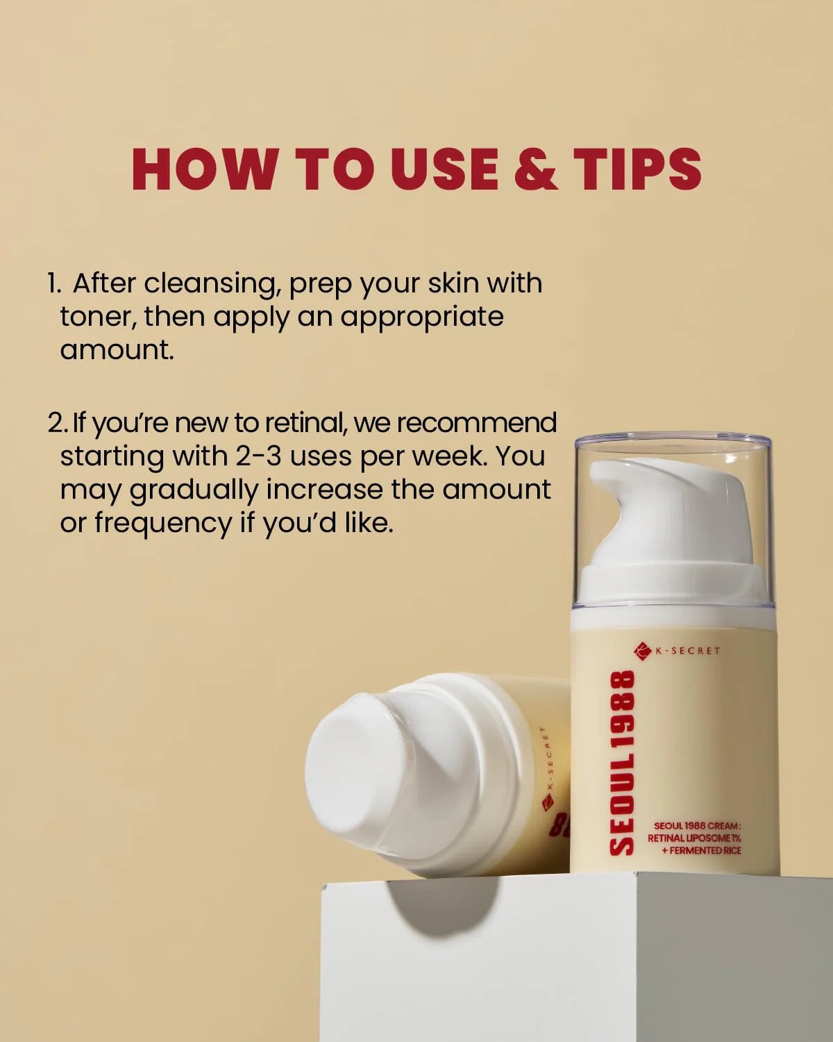K - SECRET - SEOUL 1988 Cream: Retinal Liposome 1% + Fermented Rice (Original) - Zambeel