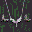 Angel Wings Stainless Steel Necklace Set