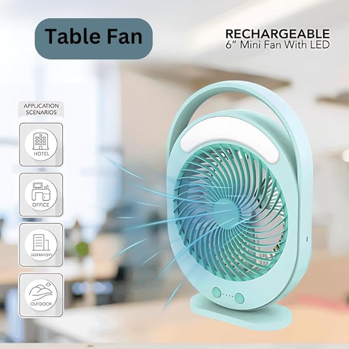 Kamisafe - Rechargeable LED Multi - Functional Fan - Zambeel