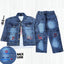 Kids Cartoon Patch Denim Jacket & Pant Set - Zambeel
