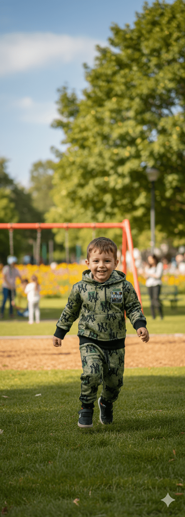 Kids NY Pattern Hoodie & Trouser Set - Zambeel