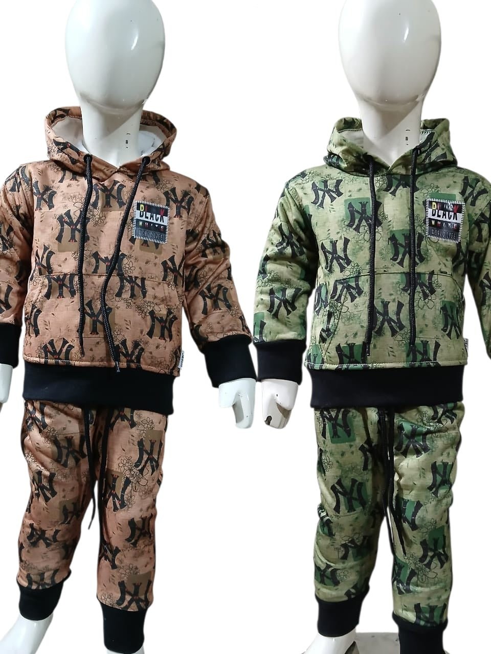 Kids NY Pattern Hoodie & Trouser Set - Zambeel