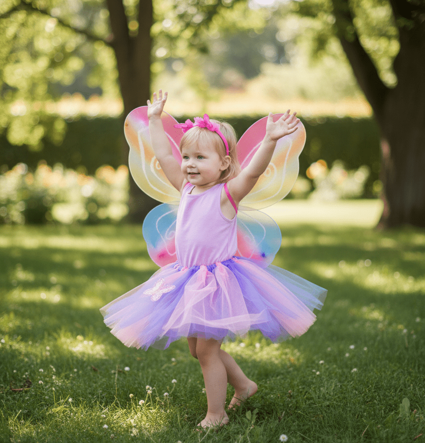 Kids Rainbow Fairy Wings Costume - Zambeel