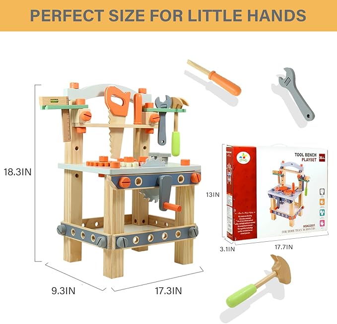 Kids Wooden Tool Workbench © - Zambeel