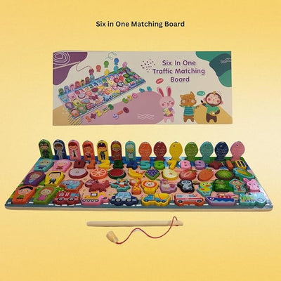 KidzLearn - 6 - in - 1 Traffic Matching & Counting Board - Zambeel