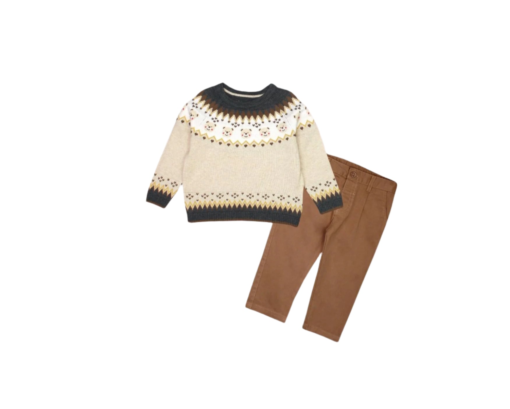 Knitted Sweater With Pant - Zambeel