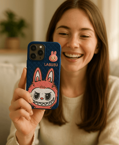 Labubu - 3D Bunny Woven‑Texture Protective iPhone Case - Zambeel