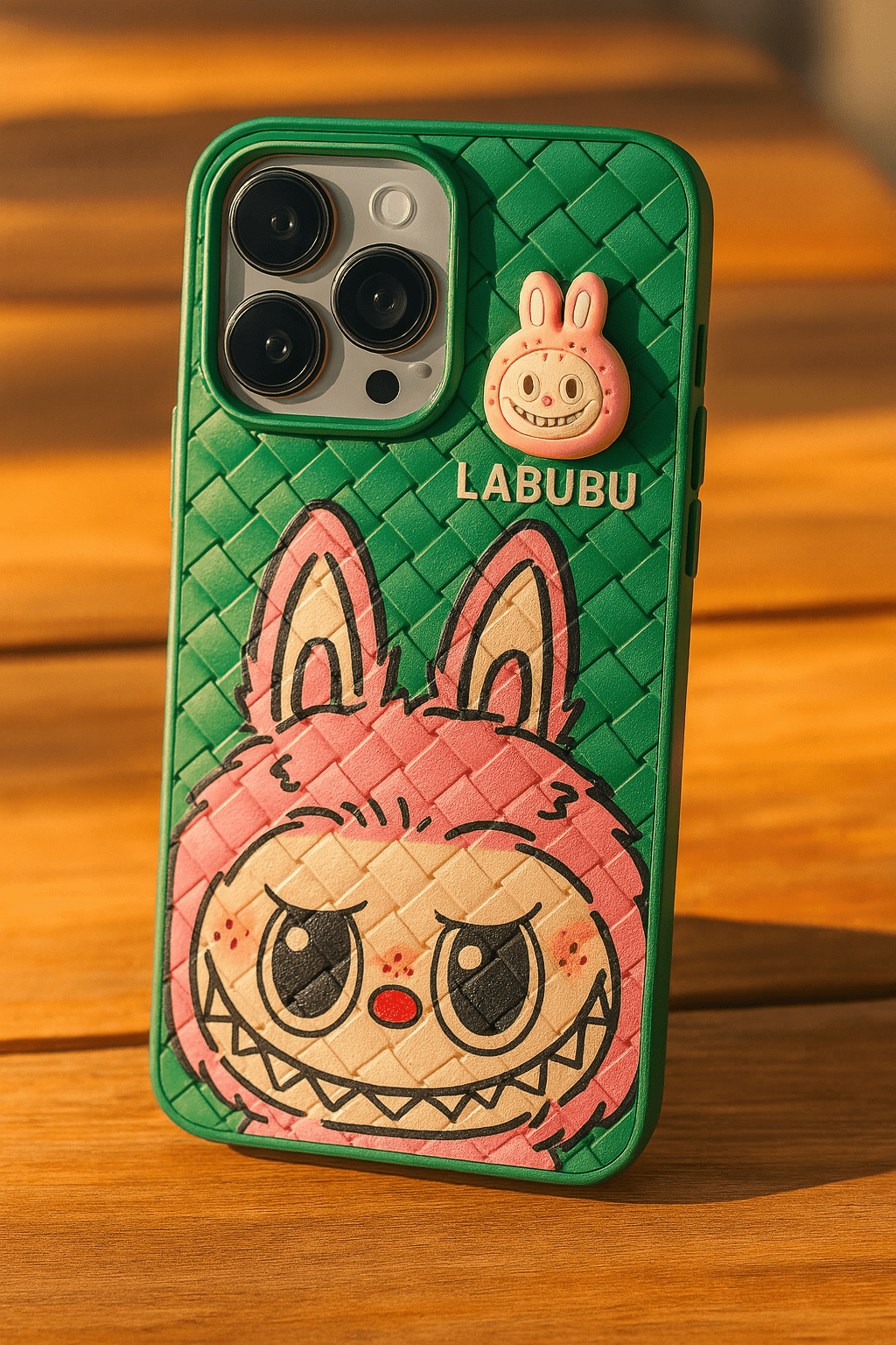 Labubu - 3D Bunny Woven‑Texture Protective iPhone Case - Zambeel