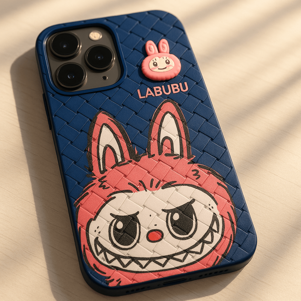 Labubu - 3D Bunny Woven‑Texture Protective iPhone Case - Zambeel