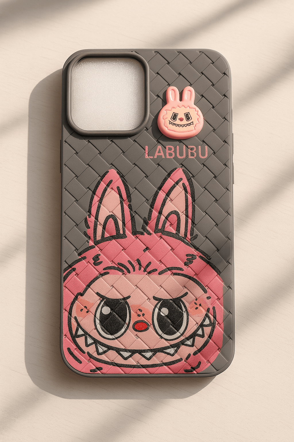 Labubu - 3D Bunny Woven‑Texture Protective iPhone Case - Zambeel