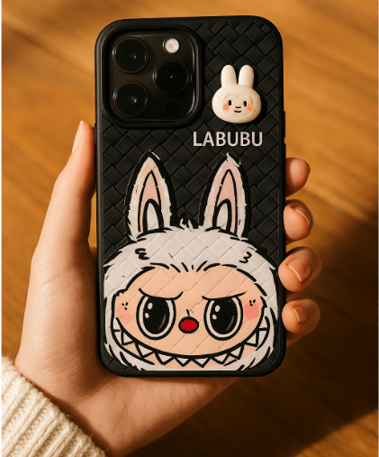 Labubu - 3D Bunny Woven‑Texture Protective iPhone Case - Zambeel