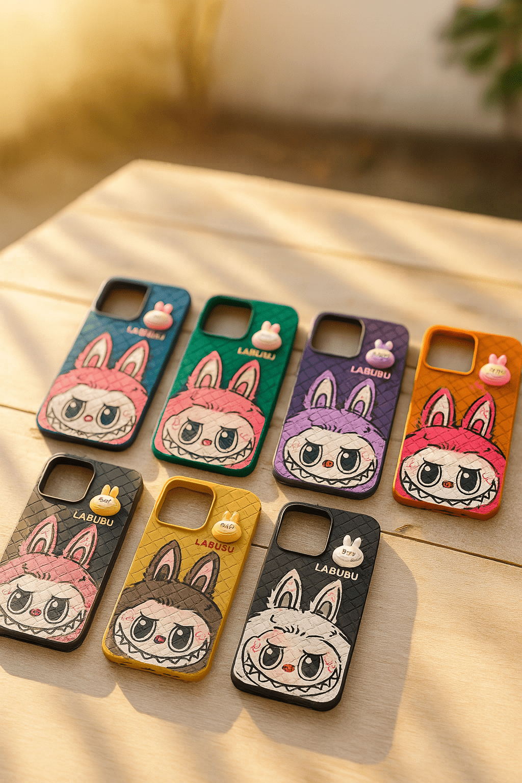 Labubu - 3D Bunny Woven‑Texture Protective iPhone Case - Zambeel