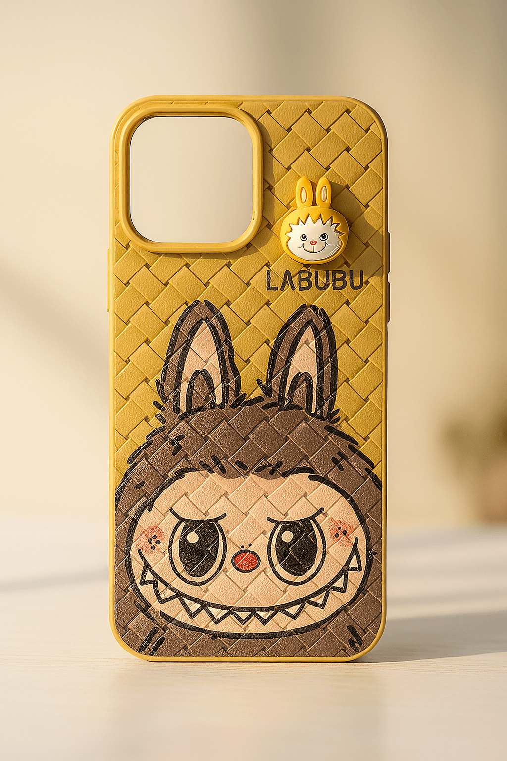 Labubu - 3D Bunny Woven‑Texture Protective iPhone Case - Zambeel