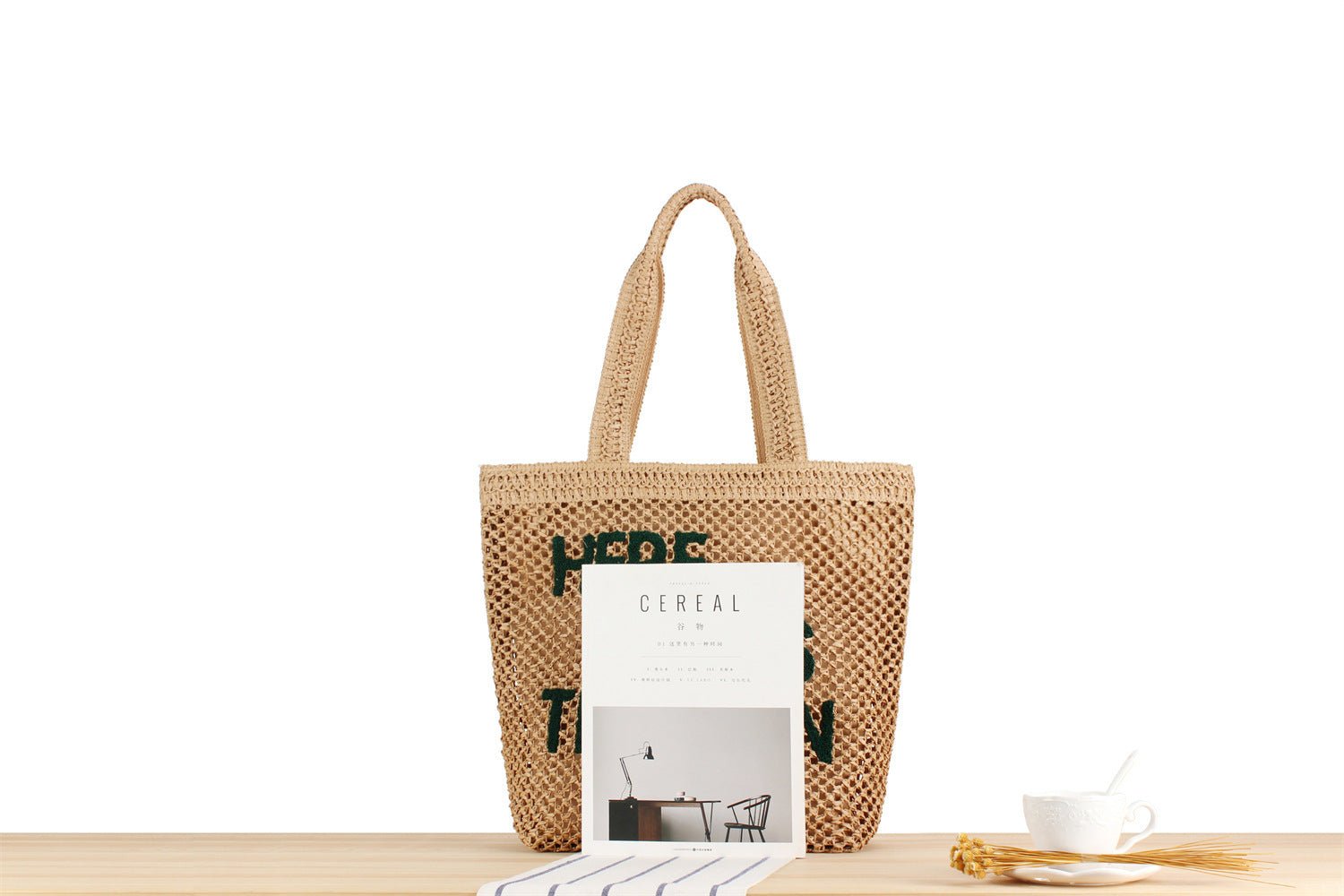 Large Capacity Business Commute Shoulder Minority All - match Straw Bag - Zambeel