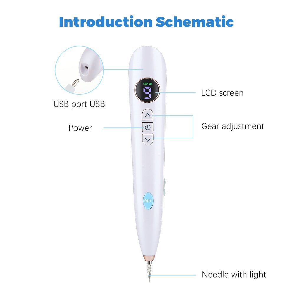 Laser Skin Tag Remover Face Mole Remove Plasma Pen Freckle Removal Machine Plasma Remove Scar Black Spot Face Wart Tattoo Device - Zambeel