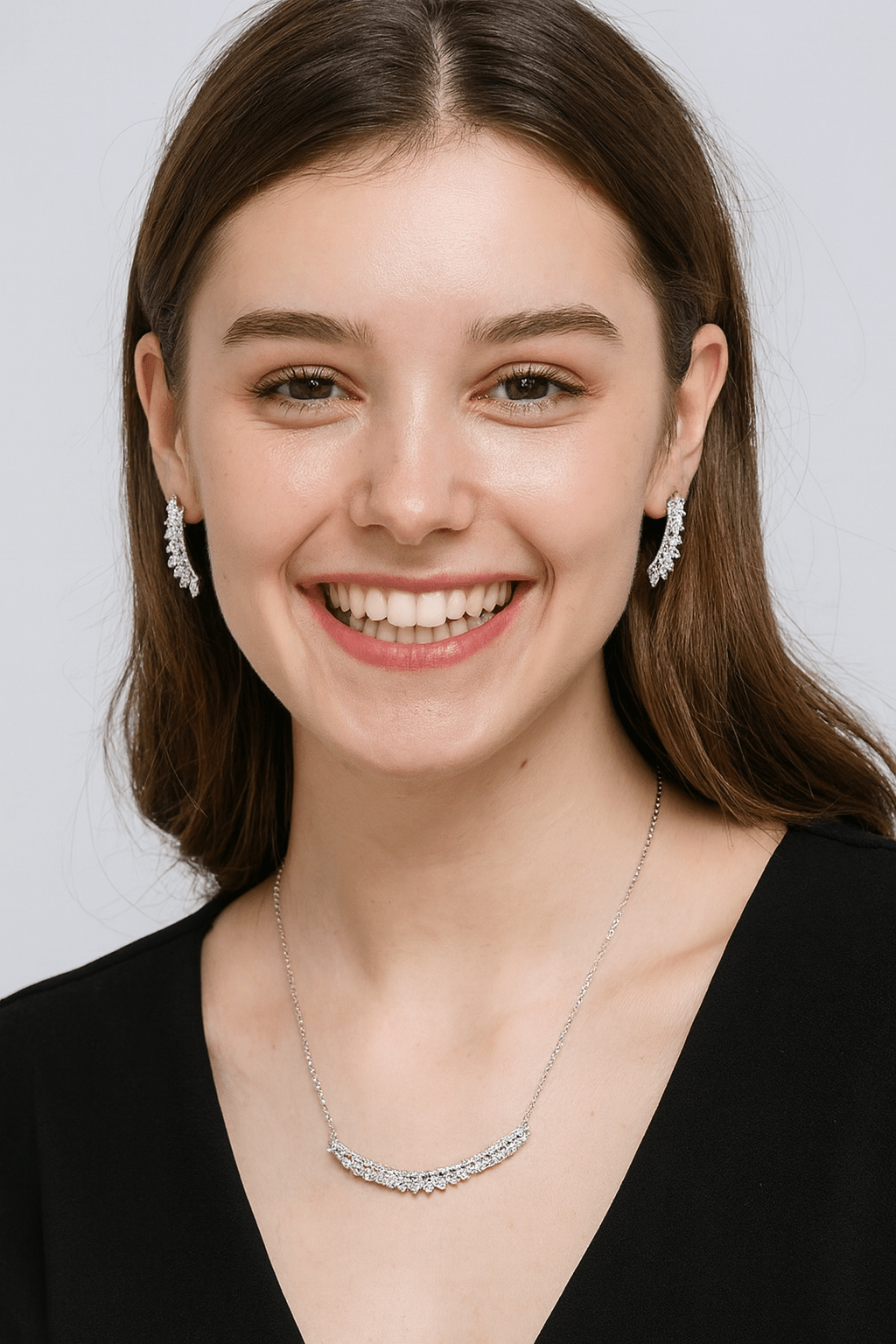 Leaf Bar Necklace Set - Zambeel