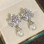 Leaf - shaped Earring Female Pearl Design - Zambeel