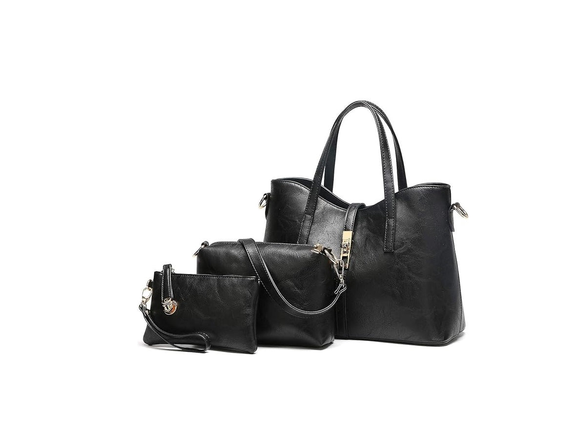 Leather Bags Set for Women (3pcs) - Zambeel