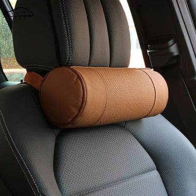 Leather Cylindrical Car Seat Pillow - Zambeel