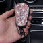Leather Gourd Rhinestone Female Car Key Cover - Zambeel