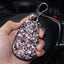 Leather Gourd Rhinestone Female Car Key Cover - Zambeel