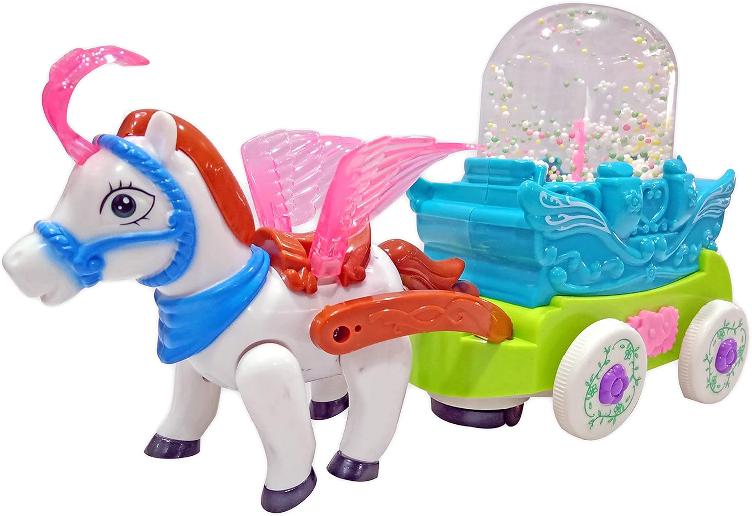 LED Bubble Carriage With Horse - Zambeel