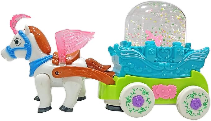 LED Bubble Carriage With Horse - Zambeel