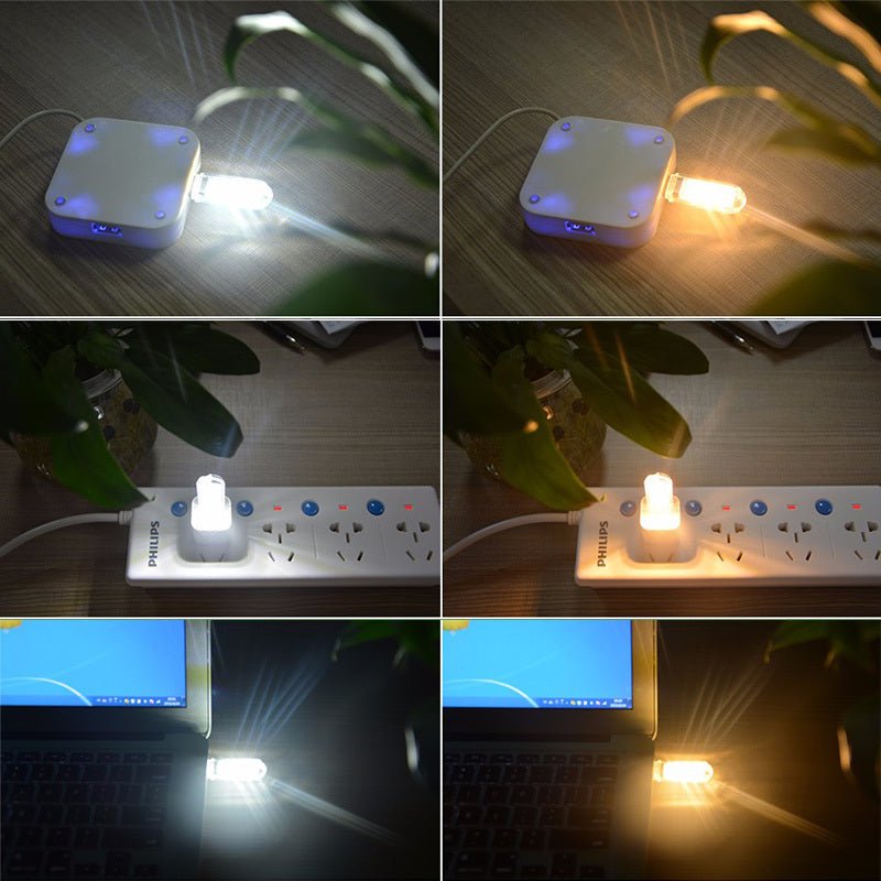 LED Night Light Computer Desk Lamp Power Bank Mobile Power Highlight Portable - Zambeel