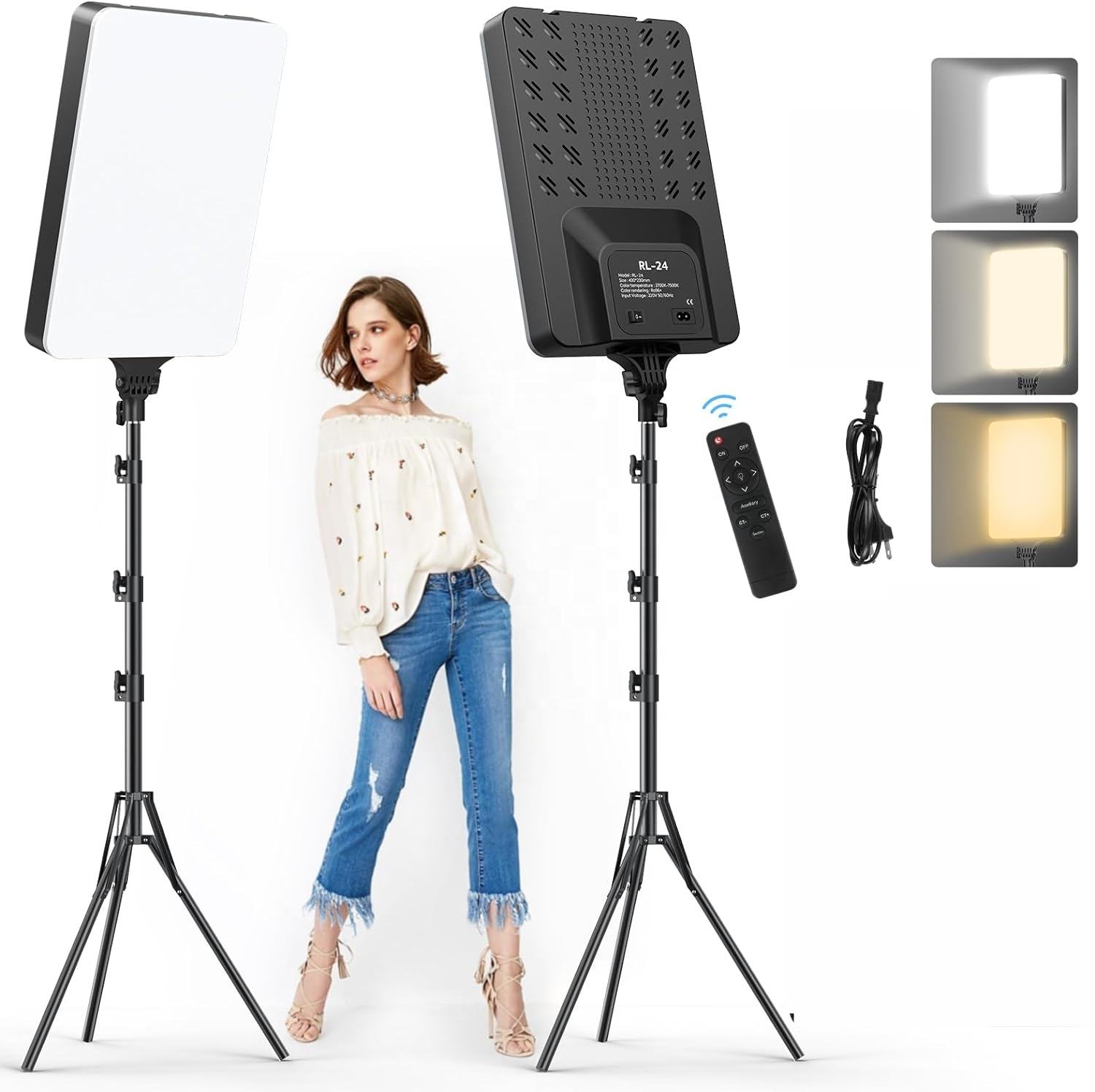 LED Panel Light Kit with Tripod Stand - Zambeel