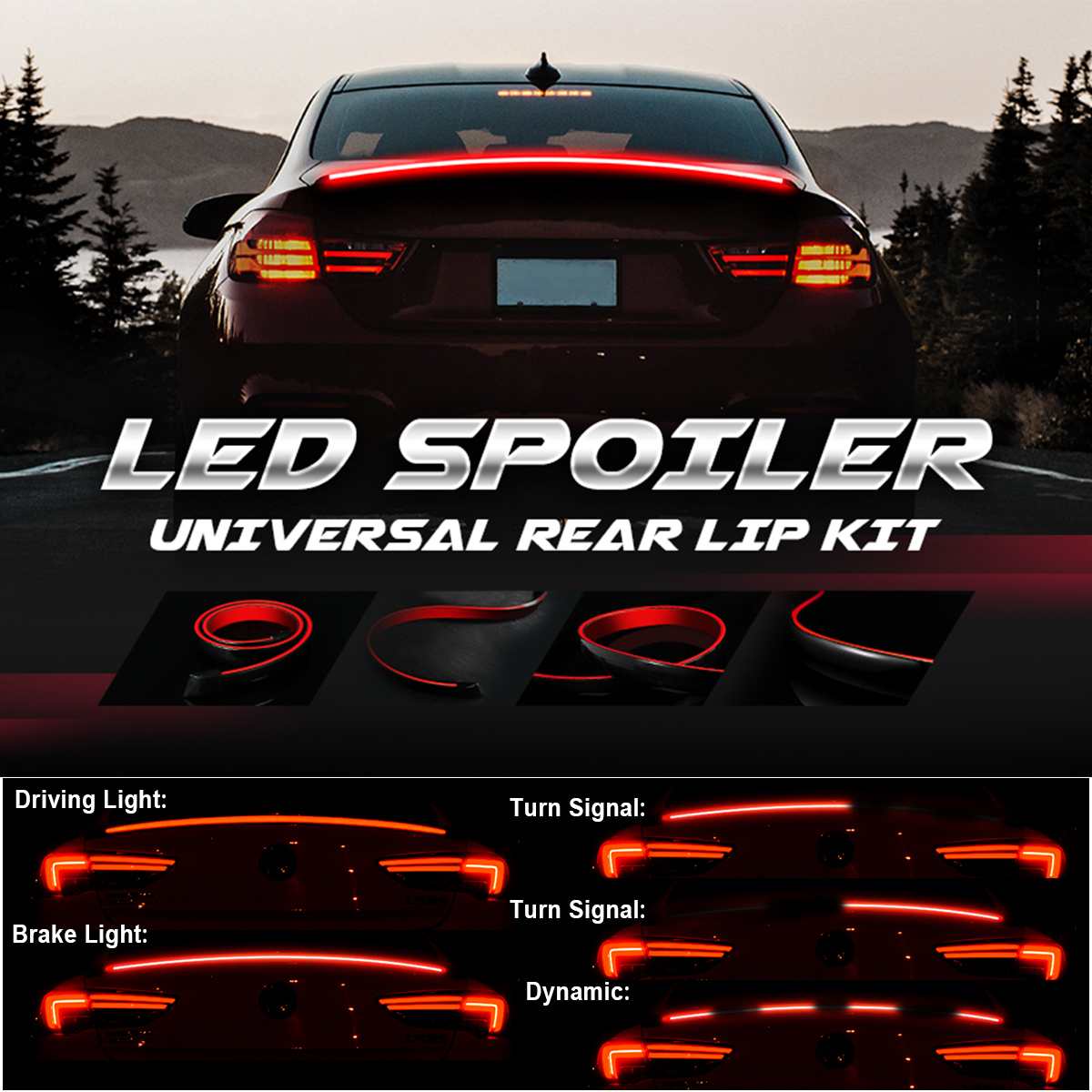 LED Spoiler - Universal Rear Lip Kit - Zambeel