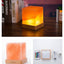 LED Square Wooden Base Crystal Salt Lamp - Zambeel
