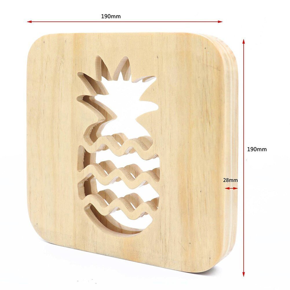 LED Wooden Pineapple Night Light USB - Zambeel
