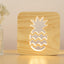 LED Wooden Pineapple Night Light USB - Zambeel
