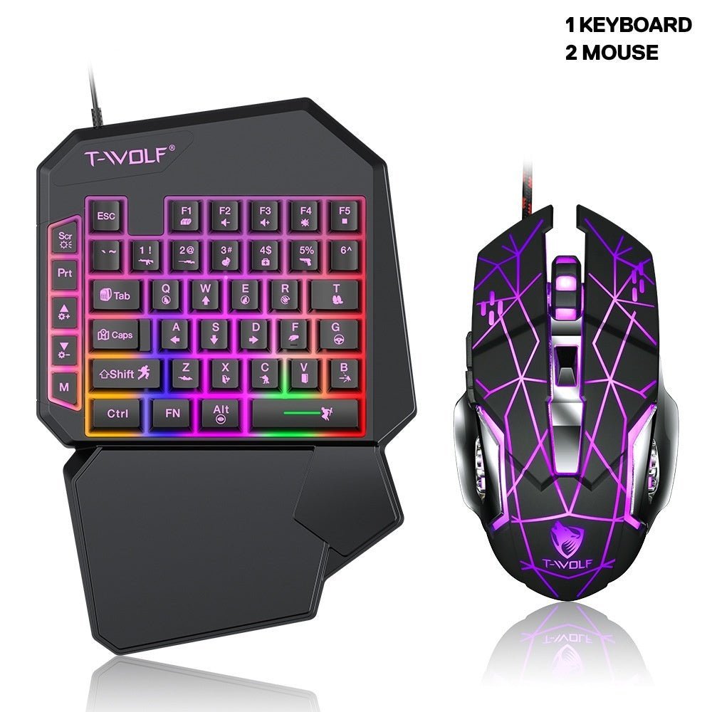Lei Lang TF900 Single Hand Mouse Keyboard Suit - Zambeel