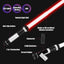 Lightsaber Kids - 2 Pack - LED Light Up Saber With Sound Retractable 7 Colors Light Saber Sword For Boys Kids Party Favors - Zambeel