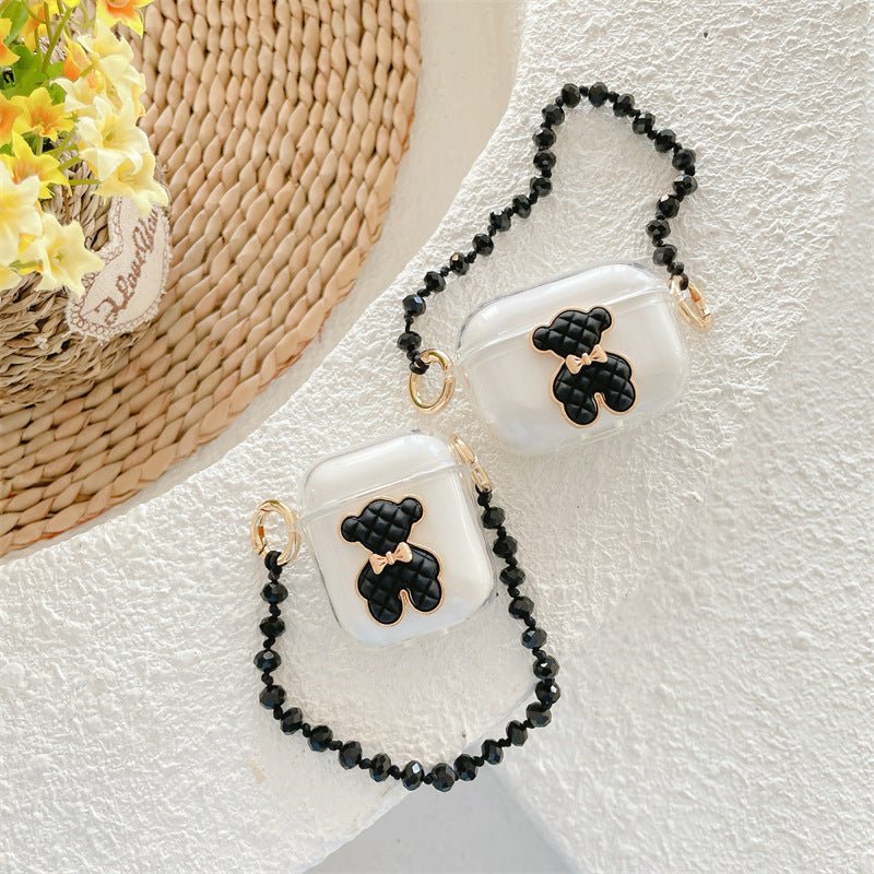 Little Black Bear Binaural Wireless Earphone Silicone Protective Case - Zambeel