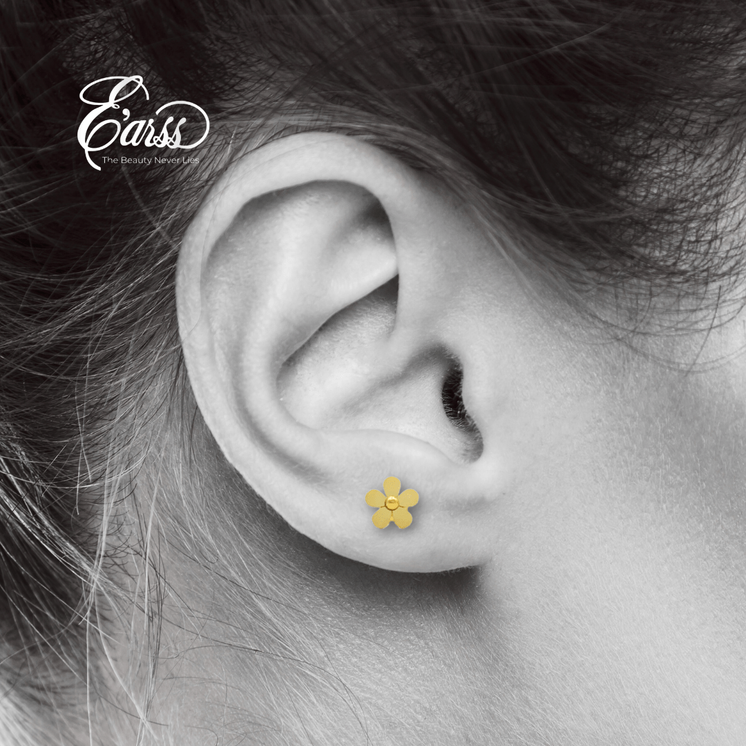 Little Flower Stud | Stainless Steel | 18K Gold Plated - Zambeel