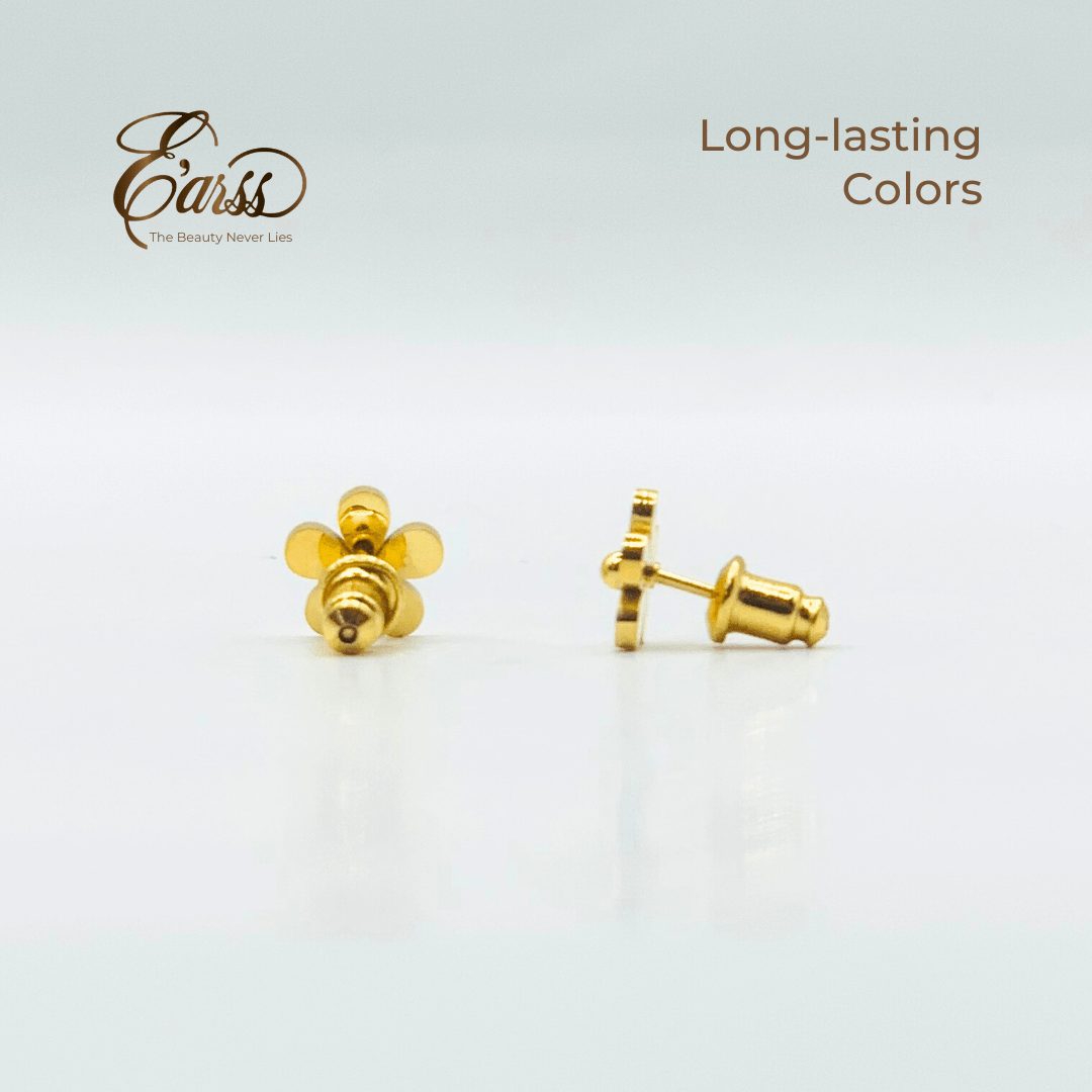 Little Flower Stud | Stainless Steel | 18K Gold Plated - Zambeel