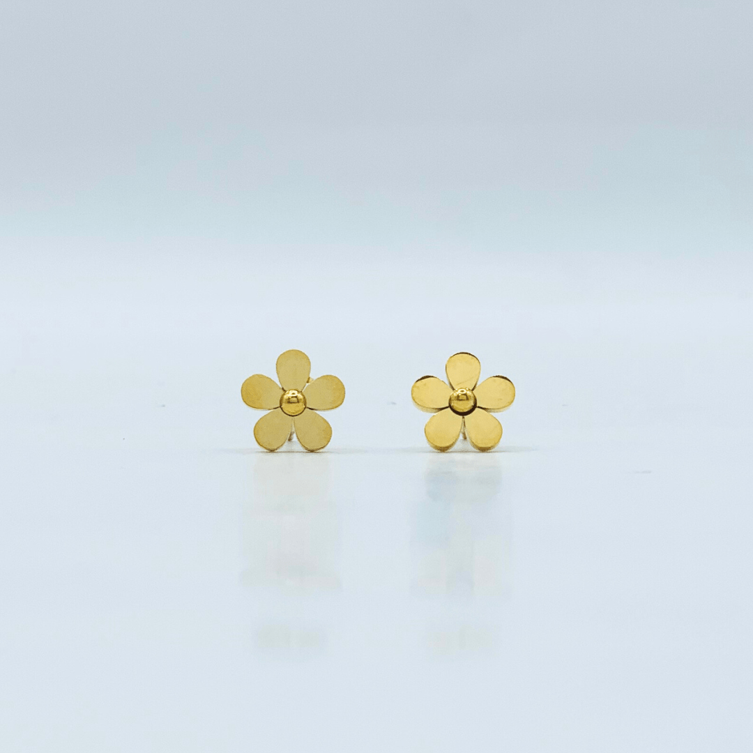Little Flower Stud | Stainless Steel | 18K Gold Plated - Zambeel