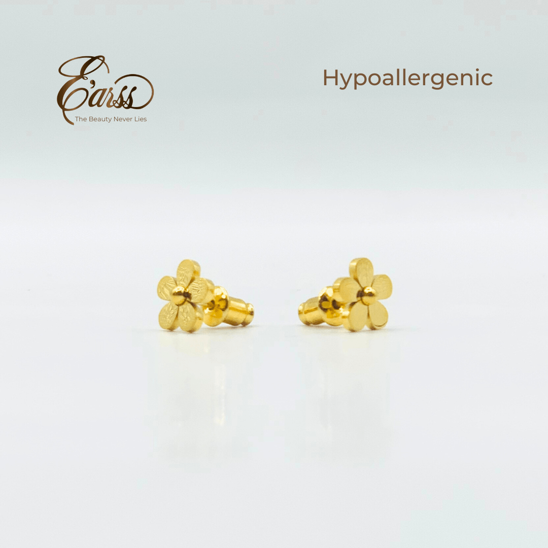 Little Flower Stud | Stainless Steel | 18K Gold Plated - Zambeel