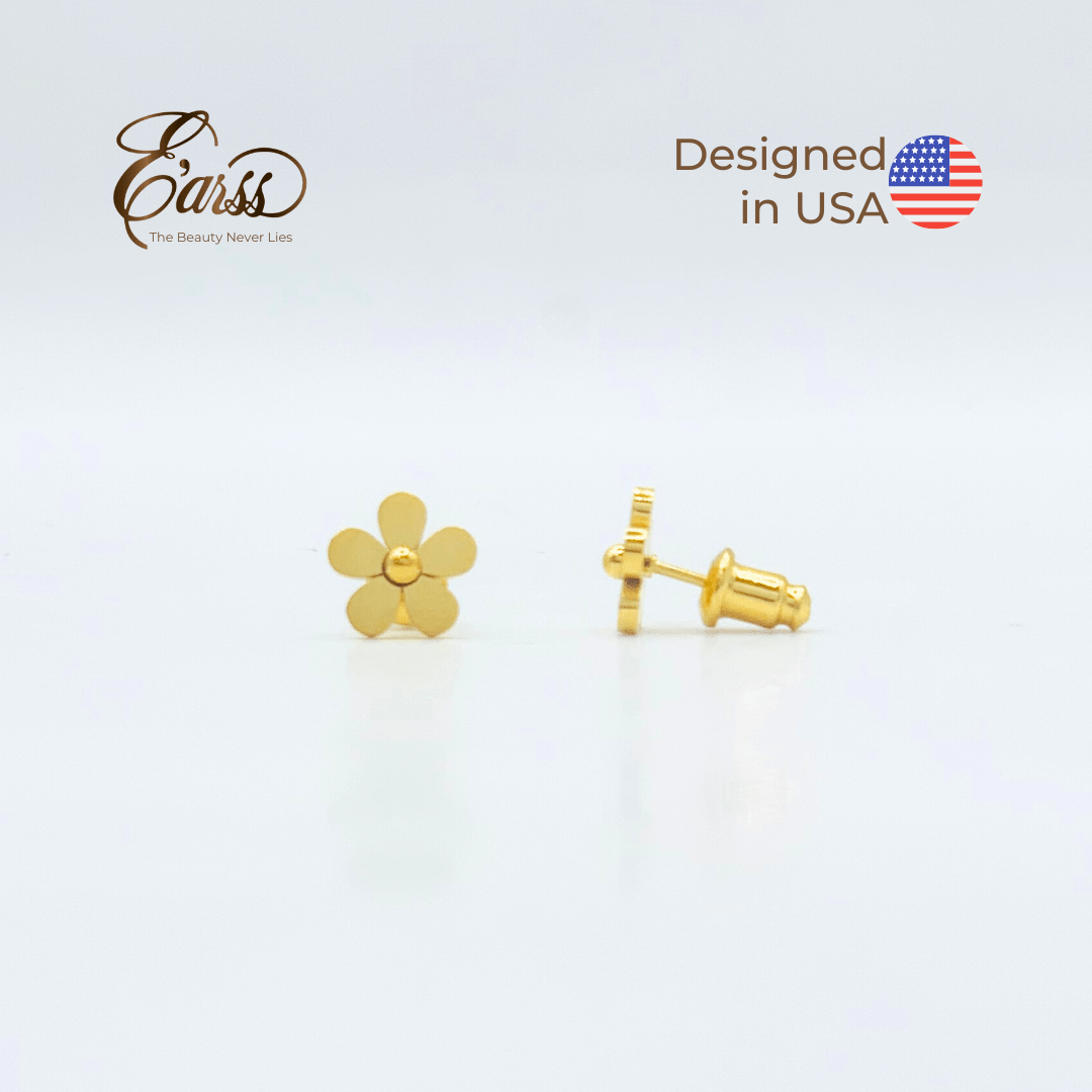 Little Flower Stud | Stainless Steel | 18K Gold Plated - Zambeel