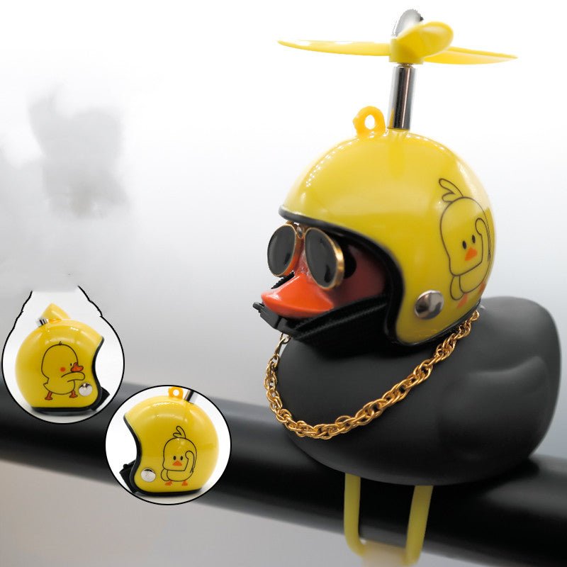 Little Yellow Duck Electric Vehicle Self - Propelled Motorcycle Ornaments - Zambeel