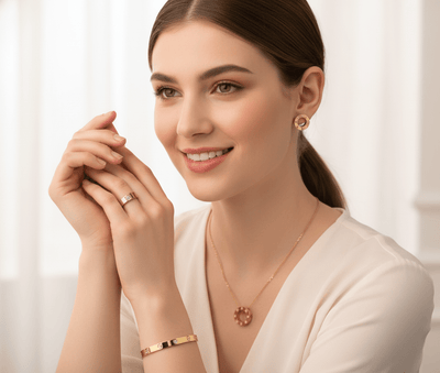 Love Circle Gold Jewelry Set - Zambeel