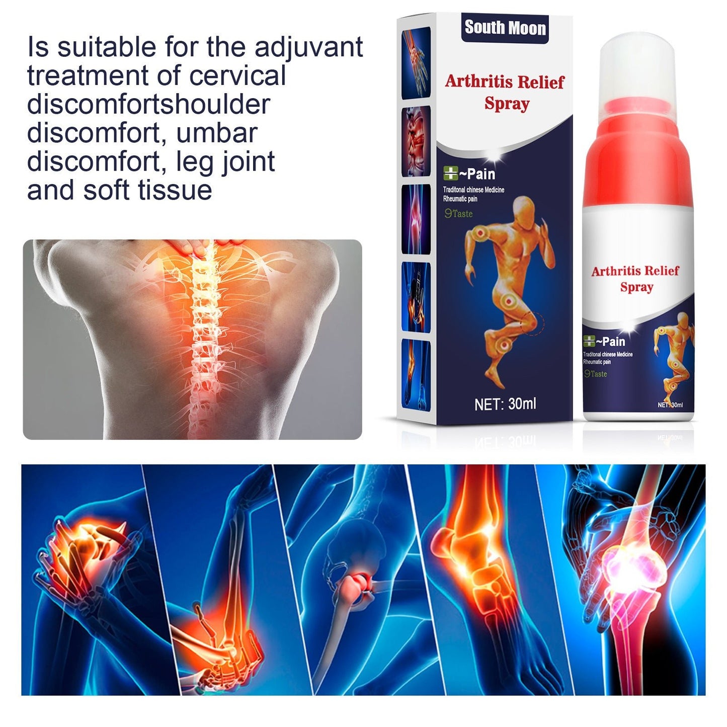 Lumbar Leg Joint Discomfort Relief Spray Joint Cold Compress Lotion - Zambeel