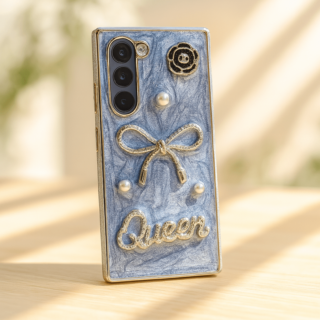 Luxury 3D Bow & Pearl Case - Zambeel