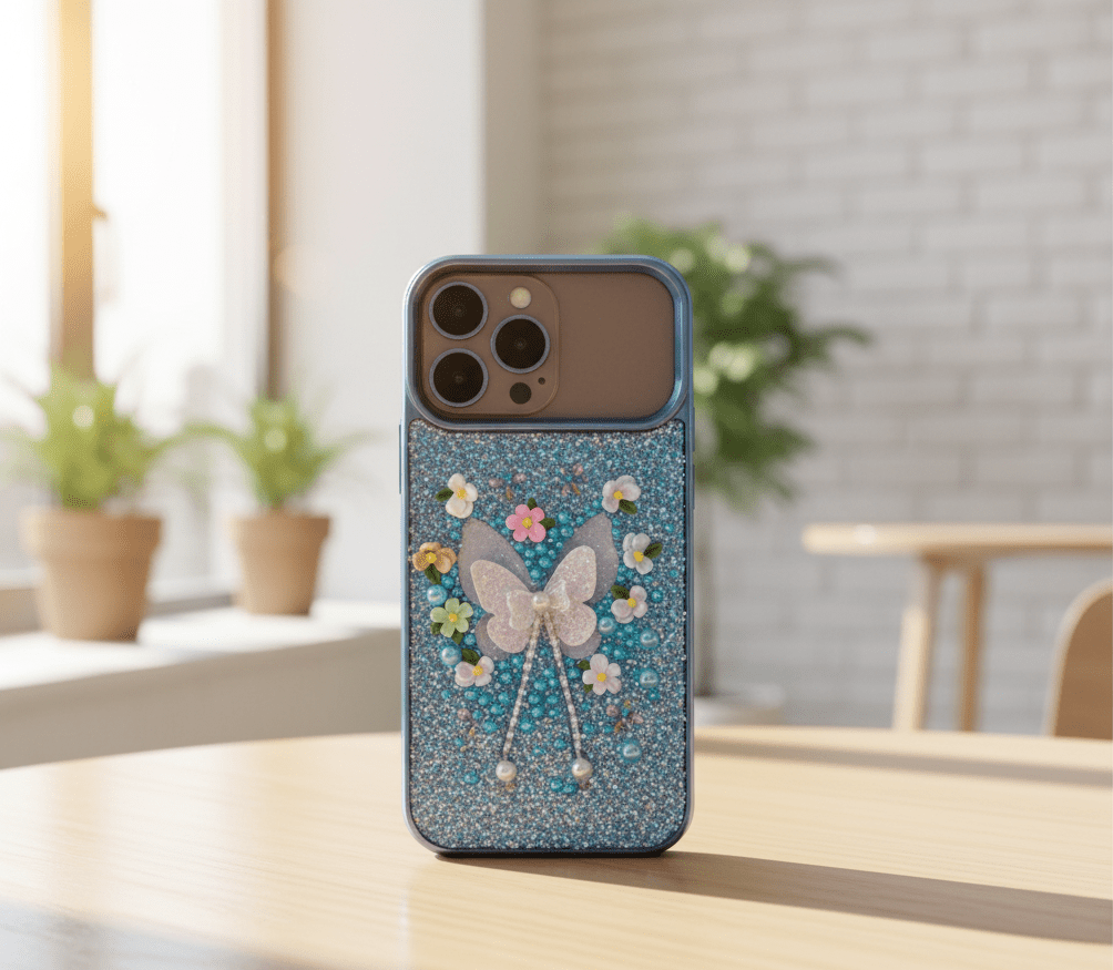 Luxury 3D Glitter Butterfly Phone iPhone Case - Zambeel