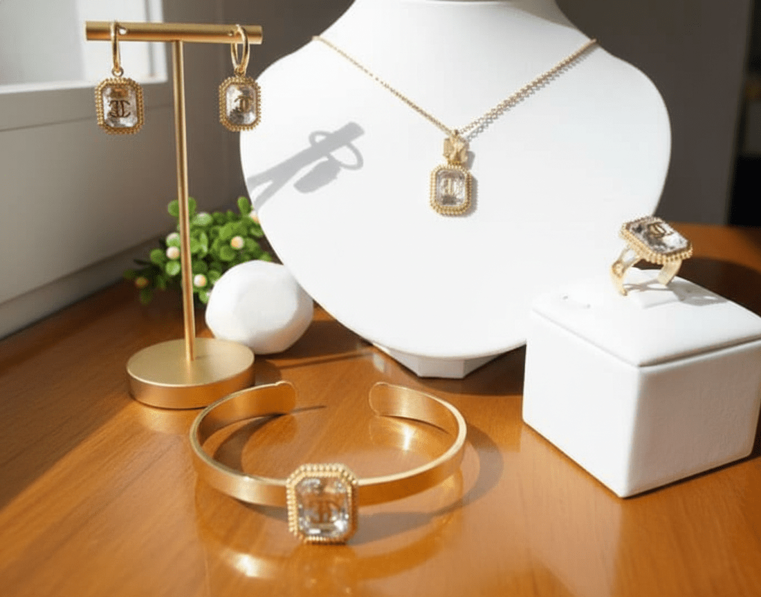 Luxury Crystal Frame Jewelry Set - Zambeel